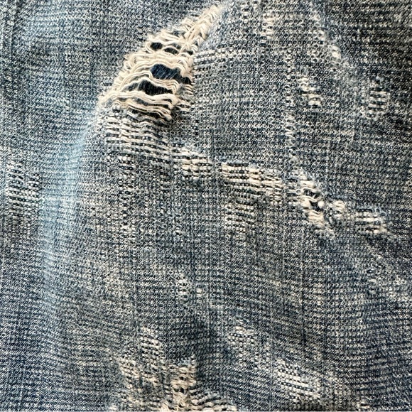 Free People Tattered Distressed Jean Jacket - Size S - Picture 8 of 11
